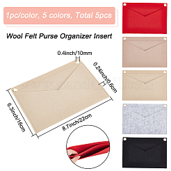 5Pcs 5 Style Wool Felt Purse Organizer Insert&nbsp;FIND-WR0005-81