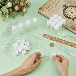 Clear Glass Screw Top Bead Storage Tubes&nbsp;AJEW-WH0880-47A