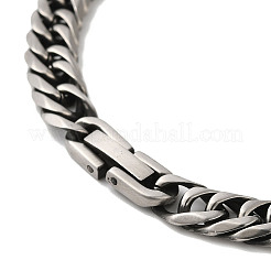 304 Stainless Steel Cuban Link Chain Bracelet&nbsp;BJEW-Z021-01AS