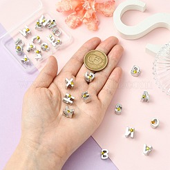 26Pcs 26 Styles Zinc Alloy Enamel European Beads&nbsp;FIND-CJ0004-01