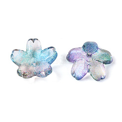 Baking Paint Transparent Glass Bead Caps&nbsp;DGLA-N014-06B-01