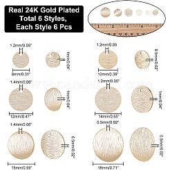 36Pcs 6 Style Brass Pendants&nbsp;KK-HY0001-30