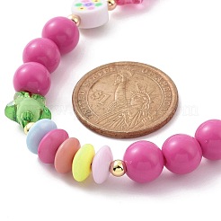 Round & Star Acrylic Beaded Mobile Phone Lanyard Wrist Strap&nbsp;HJEW-JM00815
