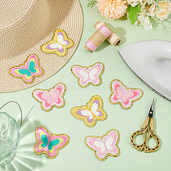 8Pcs 4 Colors Embroidery Style Cloth Iron on/Sew on Patches&nbsp;PATC-FG0002-17