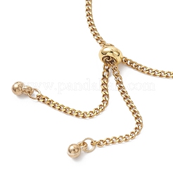 2.5MM 304 Stainless Steel Curb Chain Slider Bracelet Making&nbsp;AJEW-JB01454