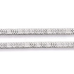 4MM 304 Stainless Steel Herringbone Chains Necklaces&nbsp;NJEW-N058-02P