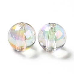 Two Tone UV Plating Rainbow Iridescent Acrylic Beads&nbsp;TACR-D010-03A-01