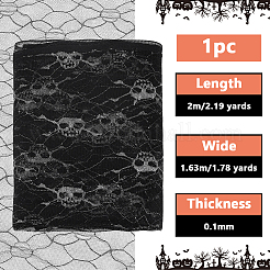 Halloween Theme Polyester Lace Fabric&nbsp;DIY-WH0699-75C