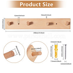 Wood Peg Rack&nbsp;FIND-WH0139-255