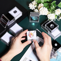 10Pcs 2 Colors Transparent Plastic Loose Gems Boxes&nbsp;CON-WH0105-02
