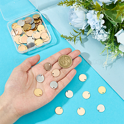 90Pcs 3 Colors 304 Stainless Steel Charms&nbsp;STAS-ME0002-08