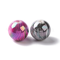 UV Plating Rainbow Iridescent ABS Plastic Beads&nbsp;KY-G025-03