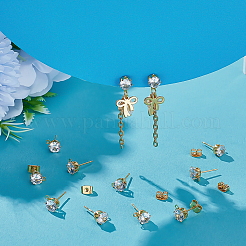 20Pairs Brass Stud Earring Findings&nbsp;KK-ME0002-59