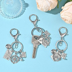 5Pcs Travel Alloy Keychain&nbsp;KEYC-YW00244