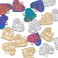 18Pcs 3 Colors 304 Stainless Steel Pendants&nbsp;STAS-DC0013-33