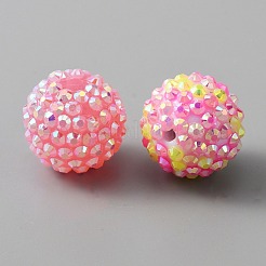 20Pcs Resin Rhinestone Beads&nbsp;RESI-WH0001-03A