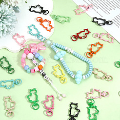 30Pcs Spray Painted Eco-Friendly Alloy Swivel Snap Hooks Clasps&nbsp;FIND-SC0016-41