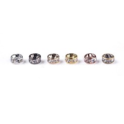 Brass Rhinestone Spacer Beads&nbsp;RB-X0013-09-NF