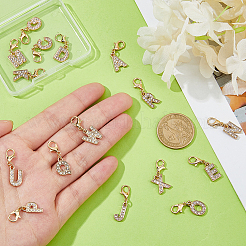 26Pcs Alloy Rhinestone Pendant Decorations&nbsp;HJEW-FH00327