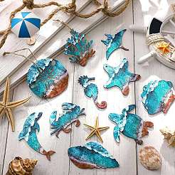 Ocean Theme Wooden Sea Animal Pendant Decorations&nbsp;PW-WG532B8-01