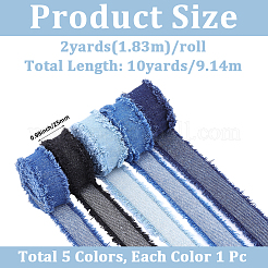 5Pcs 5 Colors Cotton Ribbons&nbsp;SRIB-CY0001-34