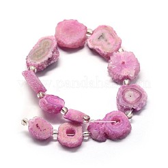 Natural Druzy Quartz Crystal Beads Strands&nbsp;G-F582-A01