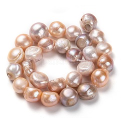 Natural Cultured Freshwater Pearl Beads Strands&nbsp;PEAR-L033-41A-01