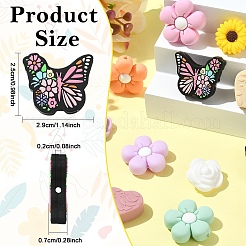 20Pcs 10 Styles Silicone Focal Beads&nbsp;SIL-YW0002-44