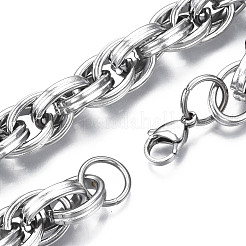 Non-Tarnish 201 Stainless Steel Rope Chain Bracelet for Men Women&nbsp;BJEW-S057-67