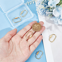 5Pcs Brass Screw Carabiner Lock Charms&nbsp;KK-UN0002-02