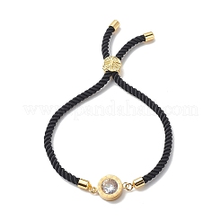 Clear Cubic Zirconia Link Slider Bracelets&nbsp;BJEW-JB08921