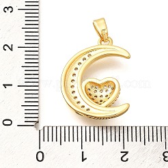 Brass Micro Pave Cubic Zirconia Pendants&nbsp;ZIRC-D275-04G