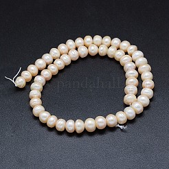 Natural Cultured Freshwater Pearl Beads Strands&nbsp;PEAR-G004-08-01