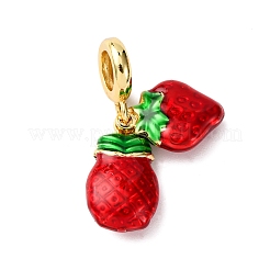Brass Enamel European Dangle Charms&nbsp;KK-C119-03G