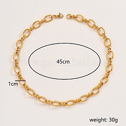201 Stainless Steel Oval Link Chain Necklacces&nbsp;MF4965-1