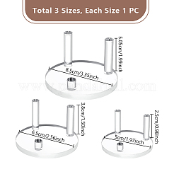 3Pcs 3 Styles Flat Round Acrylic Base Display Easel Stands&nbsp;ODIS-GA0001-59