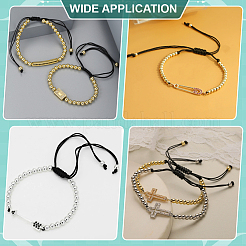 10Pcs 2 Colors Nylon Thread Cord Braided Bead Bracelet Making&nbsp;MAK-ME0001-08