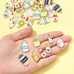 50Pcs 14 Styles Alloy Enamel Pendants&nbsp;ENAM-FS0003-15
