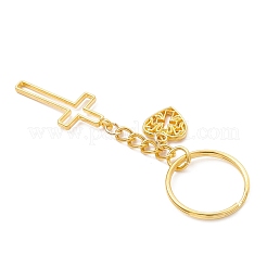 Cross with Heart Alloy Keychains&nbsp;KEYC-JKC01456