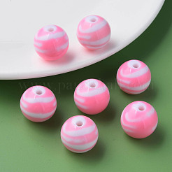 Opaque Striped Acrylic Beads&nbsp;MACR-S373-27B-05