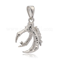 Platinum Plated Alloy Rhinestone Pendants&nbsp;PALLOY-J561-02P
