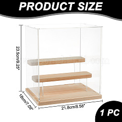 3-Tier Rectangle Clear Acrylic Minifigures Display Boxes&nbsp;ODIS-WH0017-104B