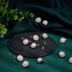 12Pcs Brass Stud Earring Findings&nbsp;KK-ME0002-63