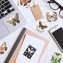 50Pcs Moth PVC Self Adhesive Cartoon Stickers&nbsp;STIC-B001-19