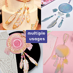 DIY Woven Net/Web Pendant Makings&nbsp;DIY-SC0001-12