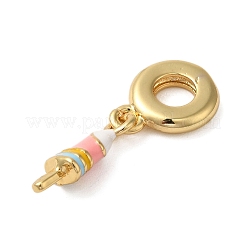 Rack Plating Brass Colorful Enamel European Dangle Charms&nbsp;KK-P279-37G