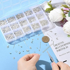 Alloy Lobster Claw Clasps & Iron Bead Tips & Eye Pin & Bead Caps & Spacer Beads & Open Jump Rings Findings Kits&nbsp;FIND-YW0008-89