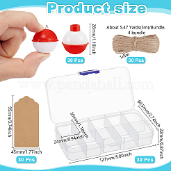 30Pcs Ball Shape Plastic Fish Float&nbsp;FIND-TW0001-01