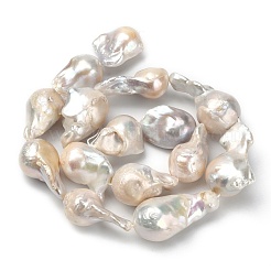 Natural Baroque Pearl Keshi Pearl Beads Strands&nbsp;PEAR-Q015-017