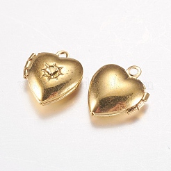 Brass Locket Pendants&nbsp;X-EC1173-G